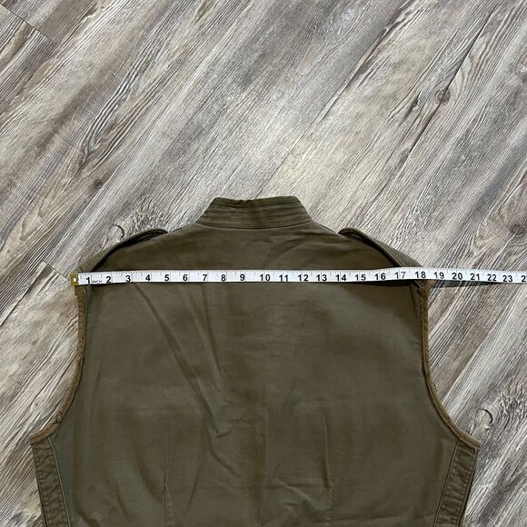 Vintage German Military Olive Field Vest L - Picture 5 of 5
